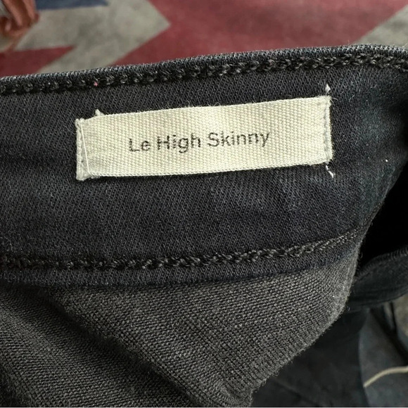 FRAME Lehigh Skinny Byxbee Stretch Jeans size 28 Fringed hems Dark Wash Clqssic - Picture 6 of 12